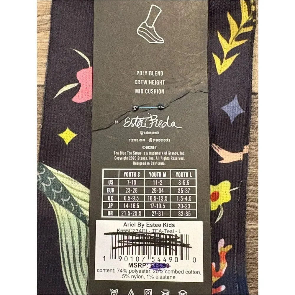 Stance x Disney The Little Mermaid Crew Socks - Youth Large